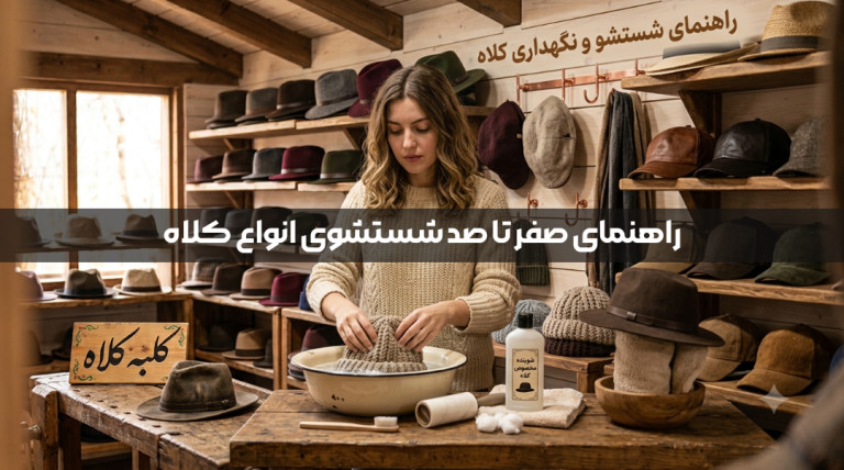 راهنمای صفر تا صد شستشو و نگهداری از انواع کلاه (بدون تغییر فرم!)