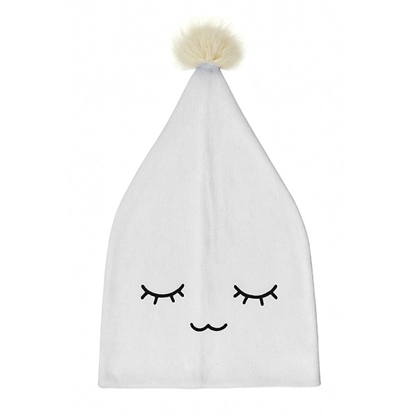 کلاه شیطونی کودکانه پوم پوم طرح لبخند | رنگ سفید