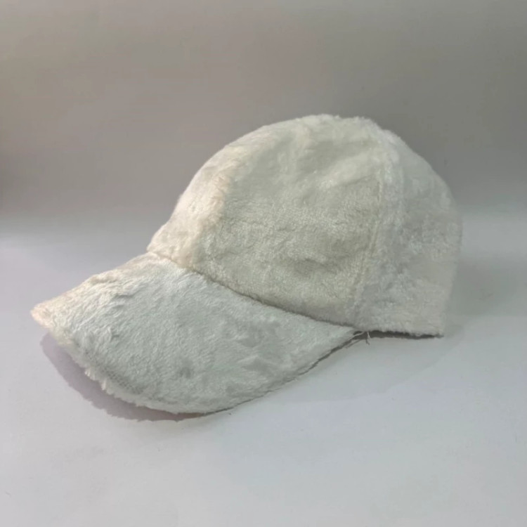کلاه کپ زمستانه مدل تدی | سفید