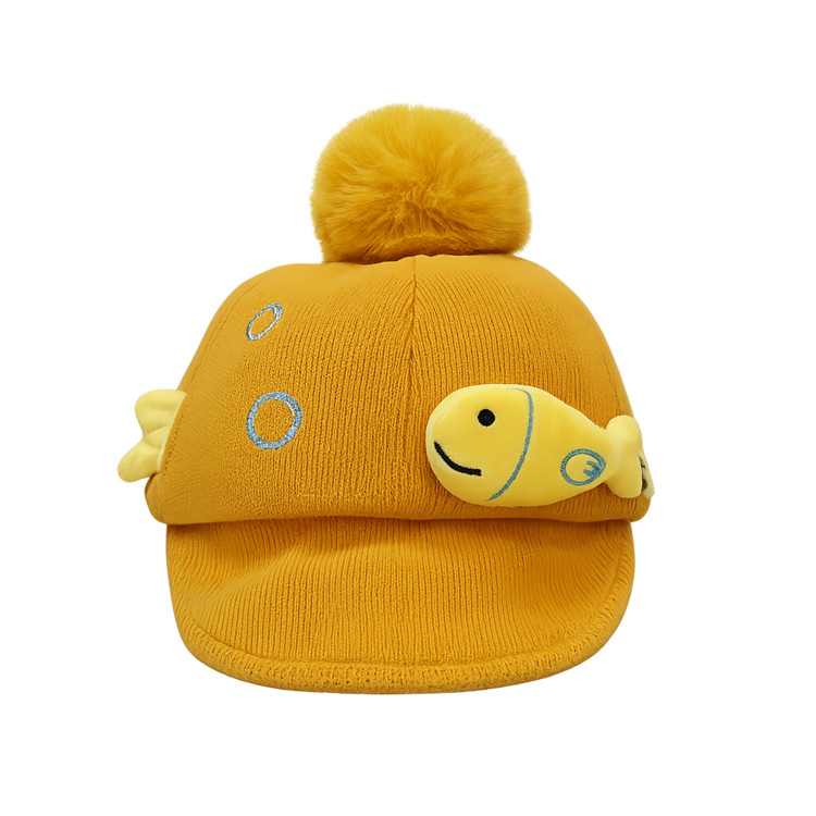 کلاه بچگانه پوم پوم دار طرح ماهی فانتزی