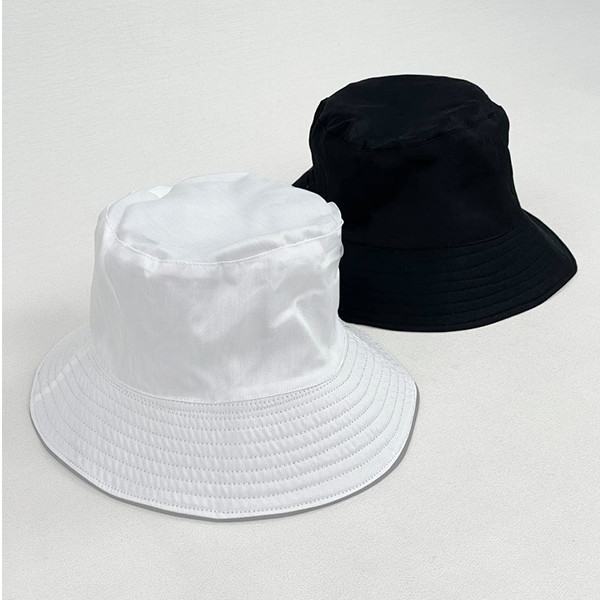کلاه باکت دو رو کتان سفید و مشکی