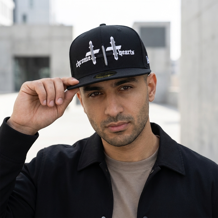کلاه کپ بک فیت مدل Chrome Hearts | دارای نقاب صاف و گلدوزی شده کد 515